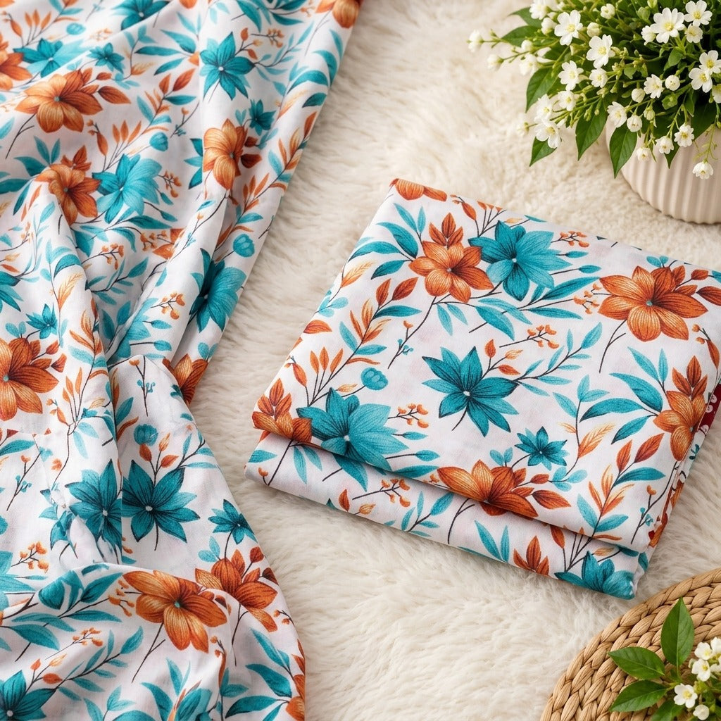 πΈFLORAL PRINTS β 2 PCS UNSTITCHEDπΈ