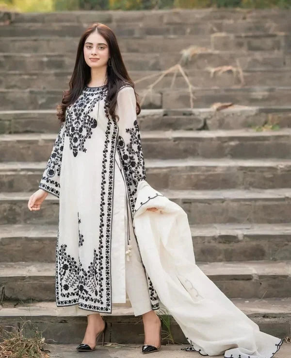REGAL 3PC LAWN EMBROIDERED SUIT