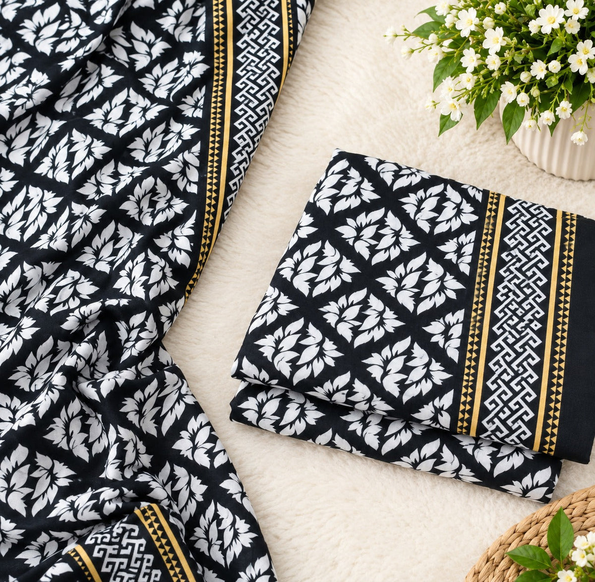 🌸FLORAL PRINTS – 2 PCS UNSTITCHED🌸