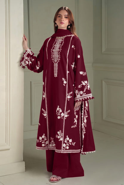 DHANAK EMBROIDERY 3PC SUIT