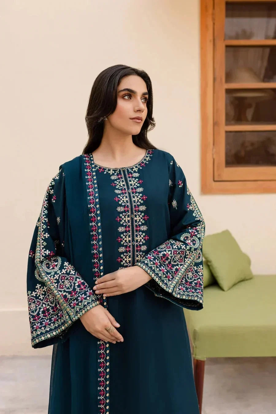 REGAL 3PC LAWN EMBROIDERED SUIT